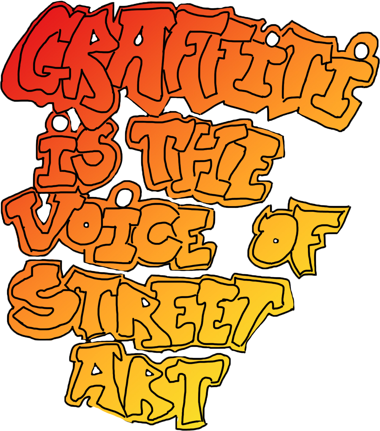 Graffiti Is The Voice Of Street Art Clipart (1280x1452), Png Download
