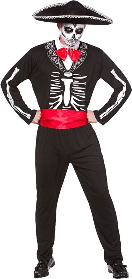 Mariachi Day Of The Dead Costume - Mens Day Of The Dead Costume Clipart (600x951), Png Download
