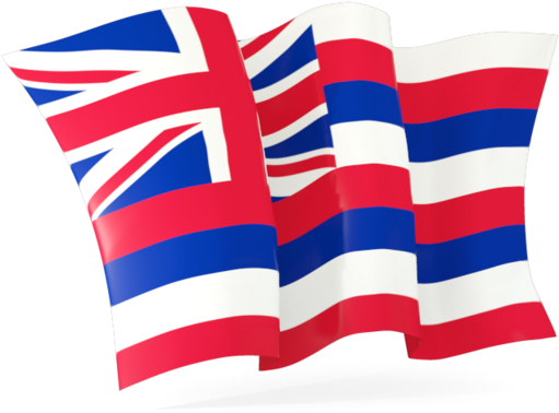 Illustration Of Br Hawaii - Waving Hawaiian Flag Clipart - Large Size