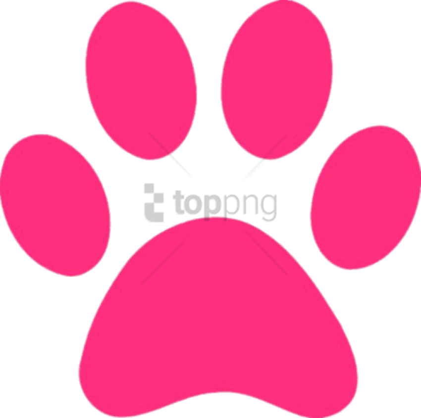 Free Png Download Pink Panther Paw Print Clipart Png - Pink Paw Print Png Transparent Png (850x845), Png Download