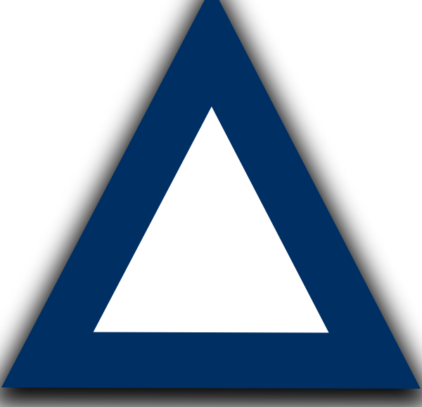Blue Triangle Traffic Sign Clipart (600x578), Png Download
