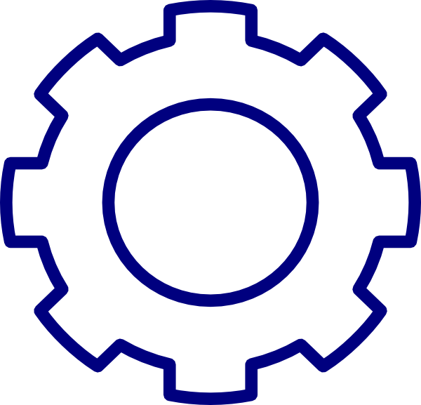 Blue Gear Png Clip Art Transparent Png (600x577), Png Download