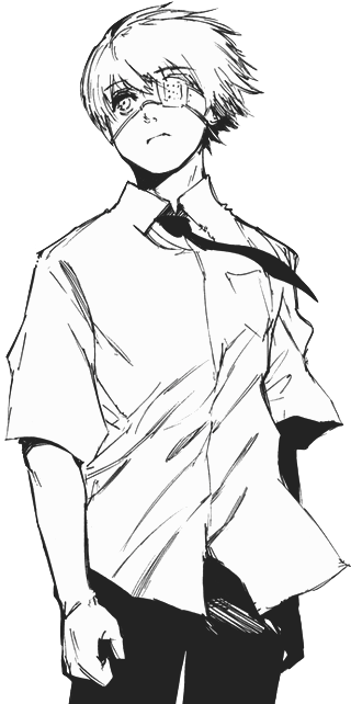 Kaneki Ken Manga Transparent Clipart (500x650), Png Download