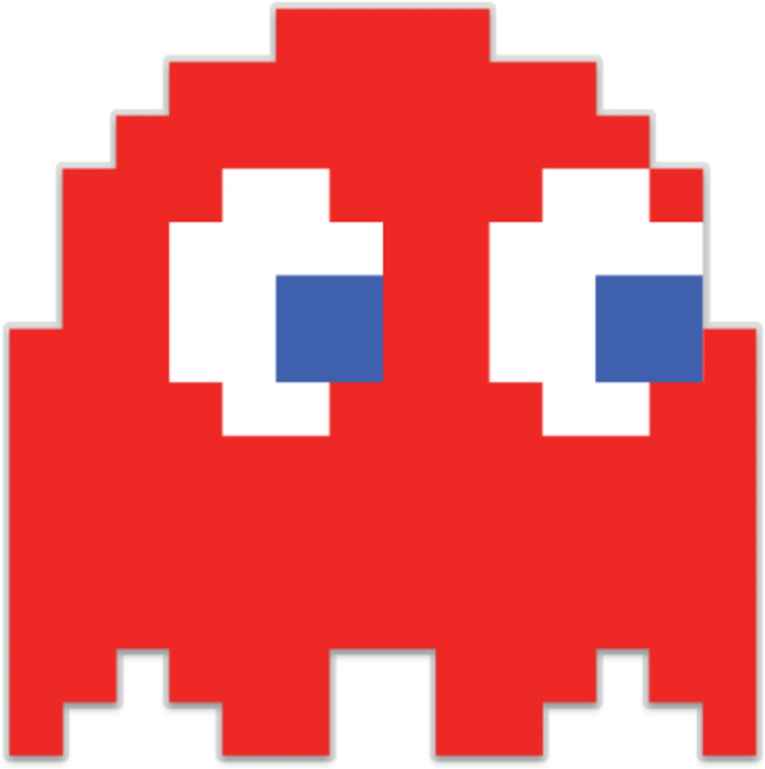 Pac - Red Pacman Ghost Png Clipart (650x650), Png Download
