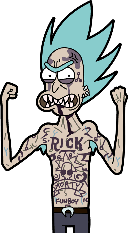 Clip Art Rick Png - Pocket Morty Wrath Rick Transparent Png (442x803), Png Download