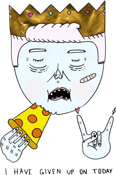 Art Pizza King Transparent - Cartoon Clipart (476x750), Png Download