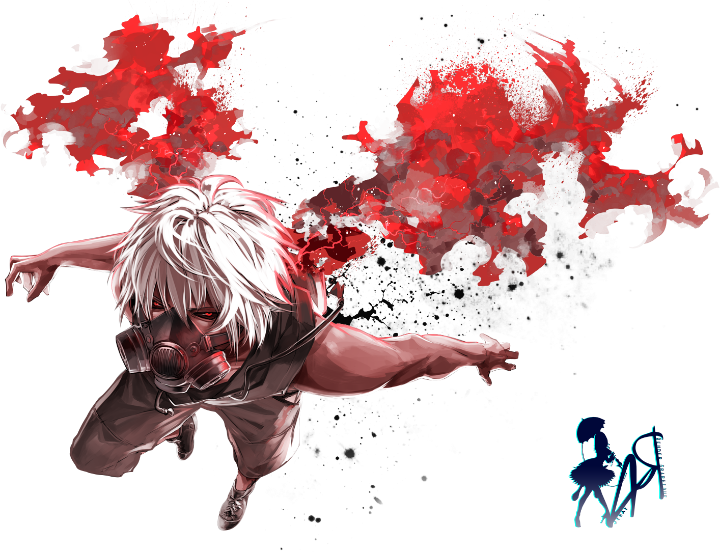 Download Render - Tokyo Ghoul - Tokyo Ghoul Transparent Background Clipart (1501x1089), Png Download