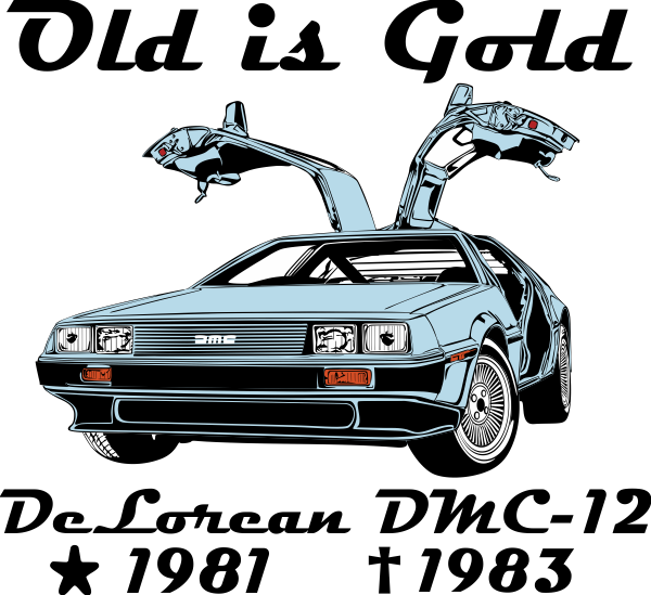 Delorean Dmc-12 "back To The Future" - Nissan Skyline Clipart (600x549), Png Download