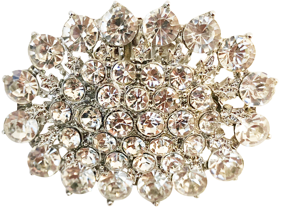 Eye Catching Rhinestone Flower Clip - Crystal - Png Download (975x730), Png Download