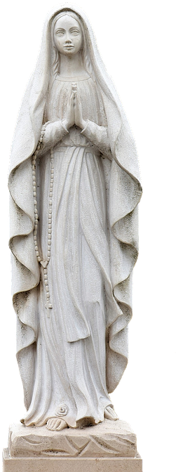 Madonna, Statue, Holy, Gracious, Grace, Prayer, Pray - Madonna Statue Clipart (445x720), Png Download