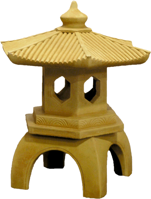 Pagoda Japanese Lantern Outdoor Statue For Sale - Japanese Garden Lantern Png Clipart (546x704), Png Download