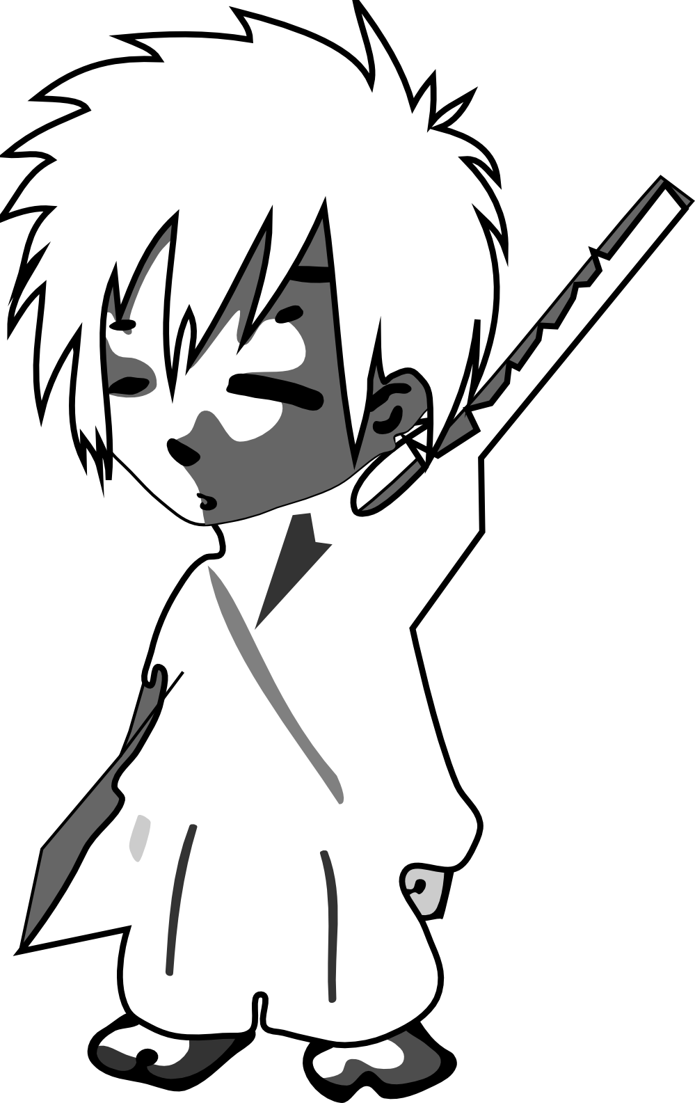 Samurai Clipart Japanese Samurai - Samourai Dessin Facile - Png Download (999x1585), Png Download