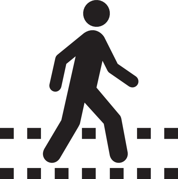 Pedestrian Blank Clip Art At Clker - Pedestrian Crossing Clip Art - Png Download (600x601), Png Download