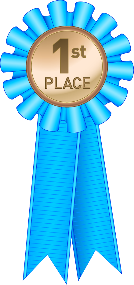 Ribbon Firstplace - Medal Vector Clipart (439x934), Png Download