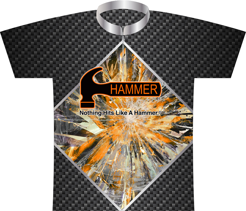 Hammer Cracked Glass Dye Sublimated Jersey - Bikers Sublimation T Shirt Clipart (792x680), Png Download