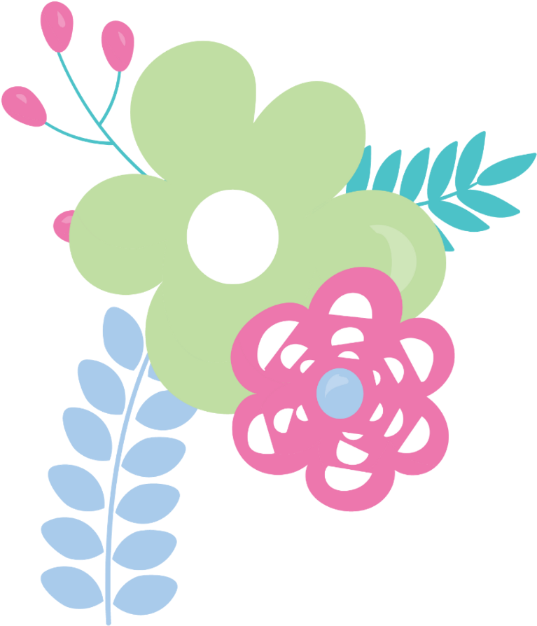 Vector Flor Flores Floral Pastel - Flores Vectores Png Clipart (767x894), Png Download