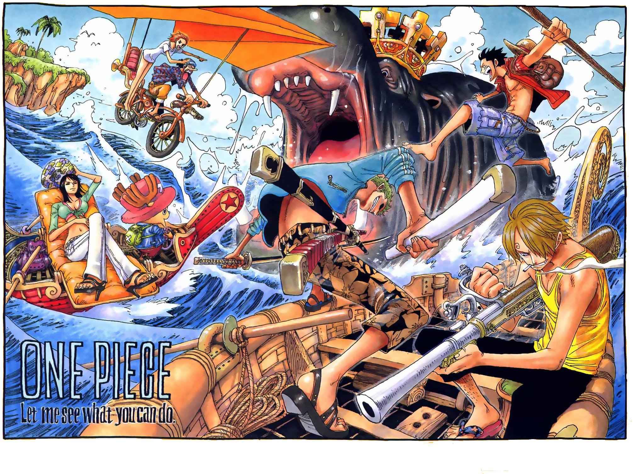 Download Png - One Piece Wallpaper From Manga Clipart (2203x1600), Png Download