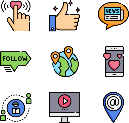Social Network 50 Icons Clipart (600x564), Png Download