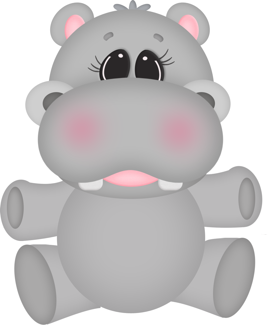 Hippo Clip Art - Bebes Animales Animados - Png Download (1099x1330), Png Download