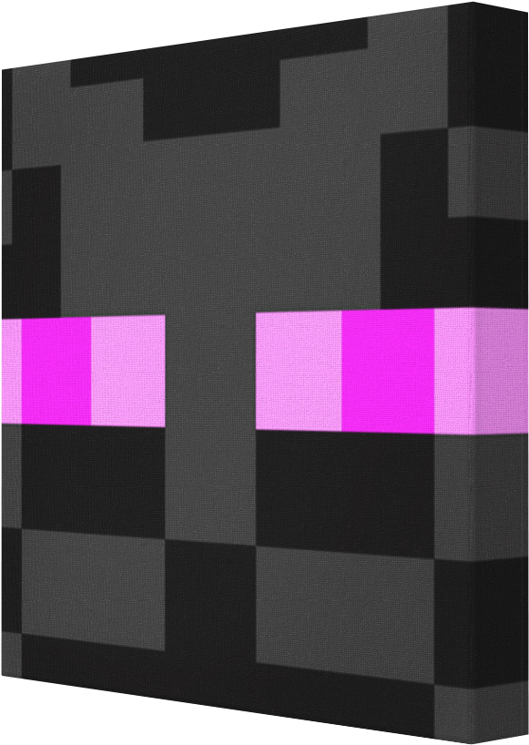 Minecraft Enderman Face Canvas From Pics On Canvas - Enderman Painting Clipart (670x874), Png Download