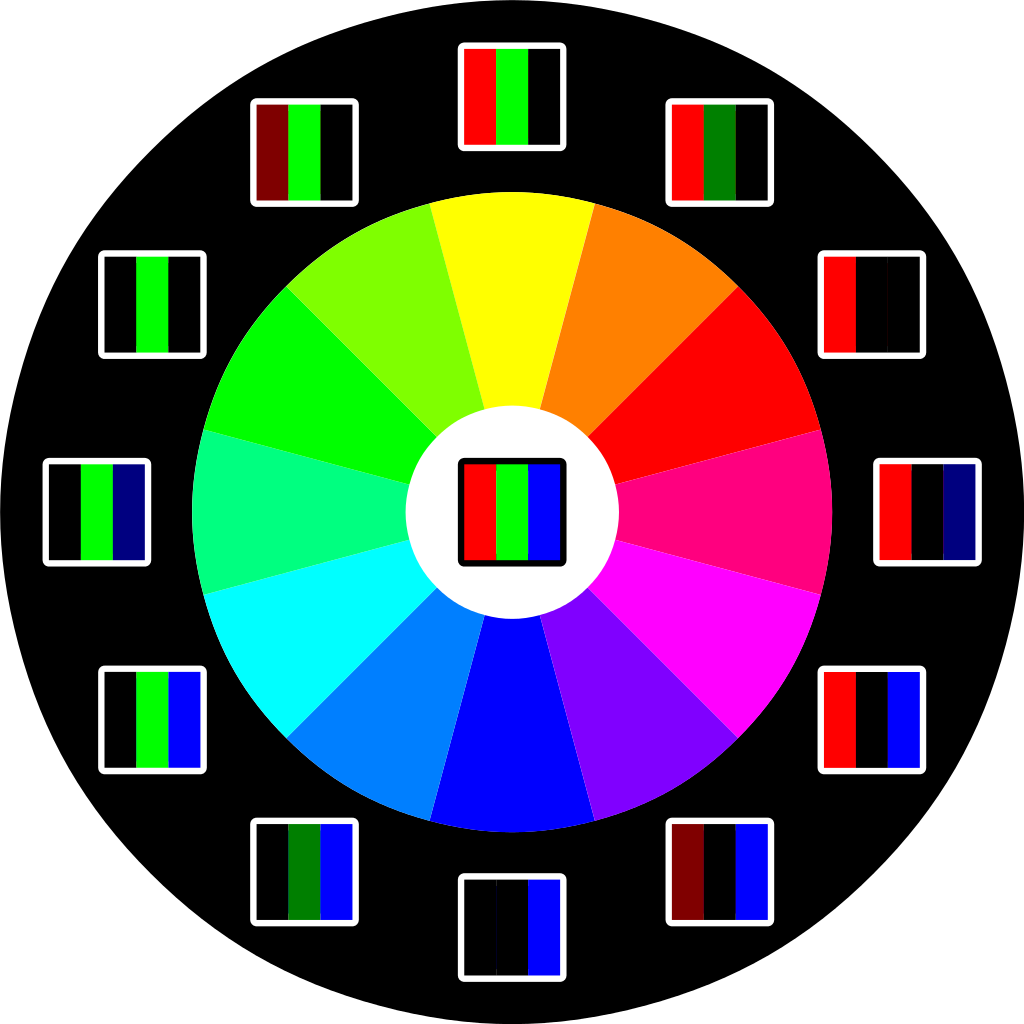 Rgb Color Wheel Pixel - Pixel Color Wheel Clipart (1024x1024), Png Download