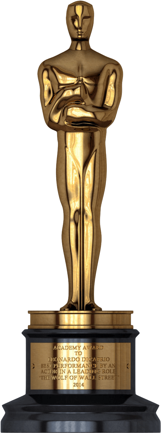 Gw Oscar Trophy - Academy Awards Clipart (547x1471), Png Download