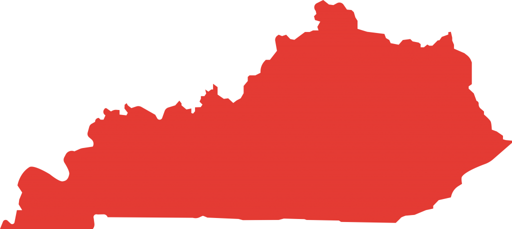 Ohio Kentucky West Virginia Virginia Tennessee - Map Of Kentucky With Capital Clipart (1024x458), Png Download