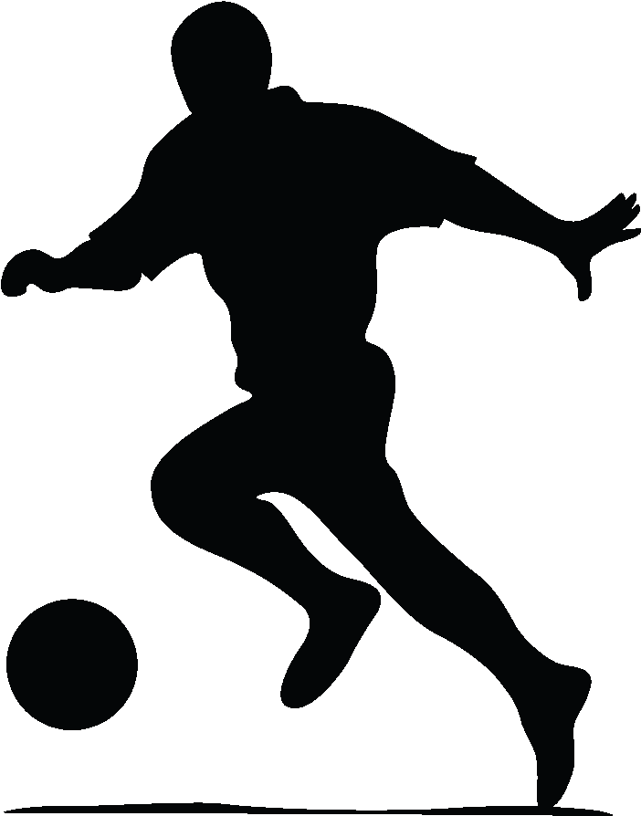 Joueur De Foot Png , Png Download - Silhouette Joueur De Football Clipart -...