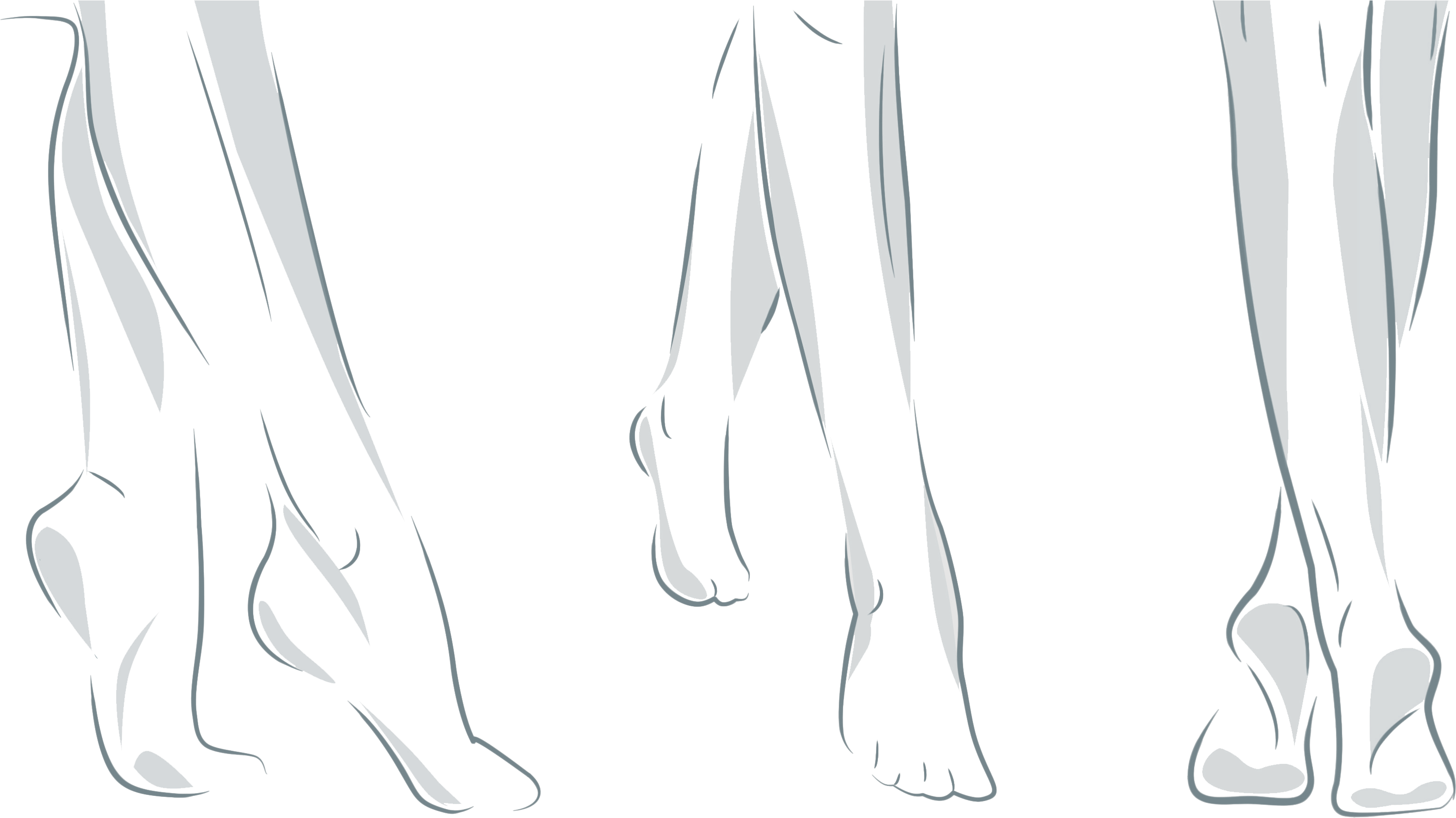 Foot Pain Identifier - Foot Drawing Transparent Clipart (3300x1831), Png Download