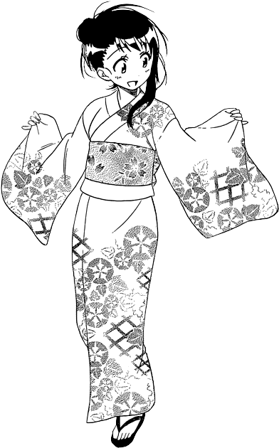 Download Image - Monochrome Transparent Anime Girl Clipart (550x700), Png Download