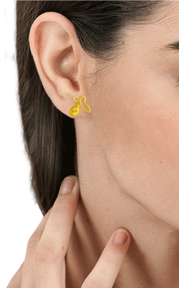 10k Yellow Gold Earrings - Pc Chandra Jewellers Earrings Clipart (1000x1000), Png Download