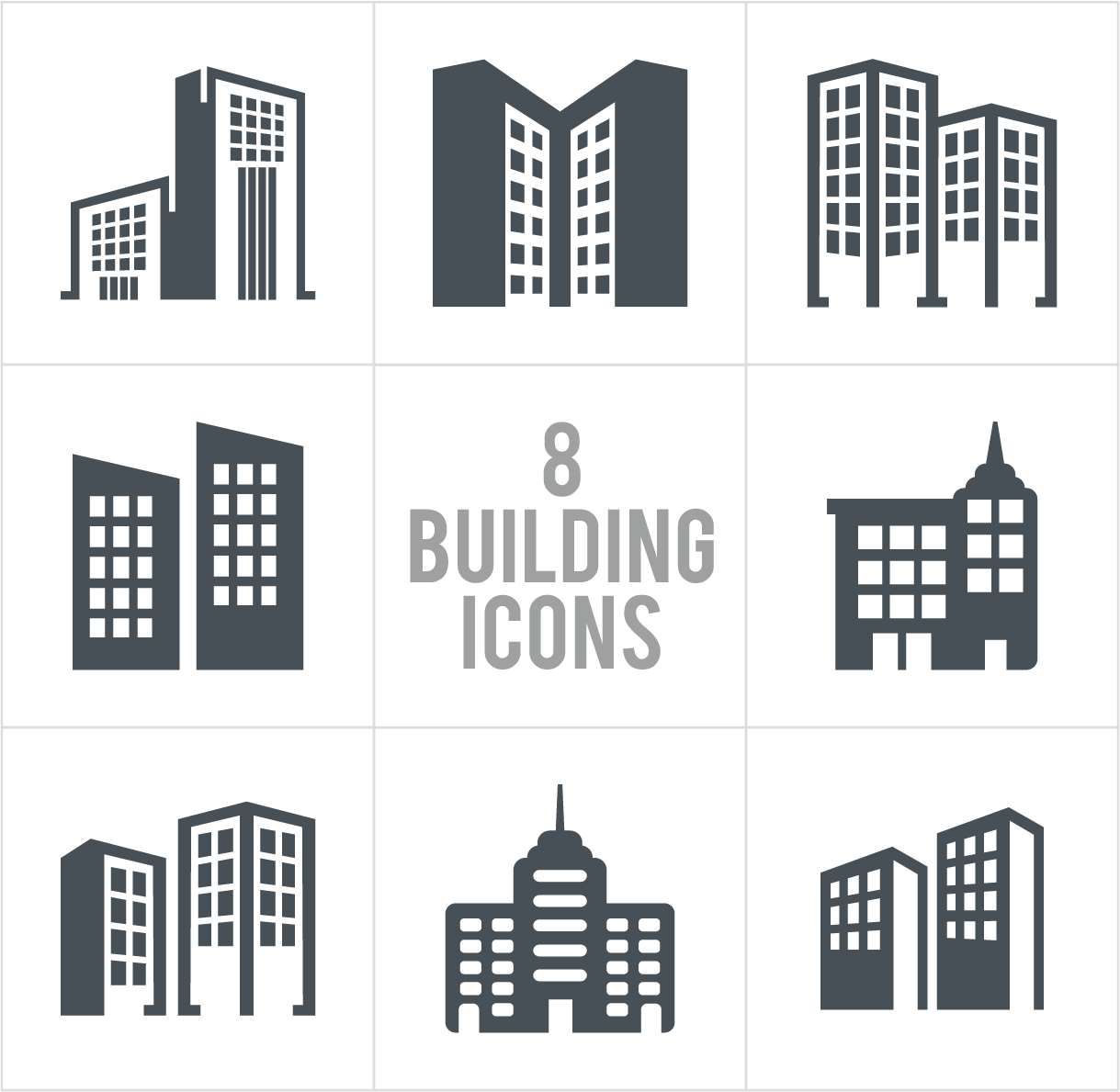 Building Architecture Logo Icon Design Transprent Png - Building Icons Free Download Clipart (1219x1189), Png Download