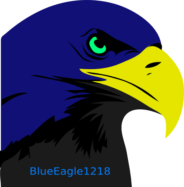 Blue Eagle Cartoon Clipart (588x595), Png Download