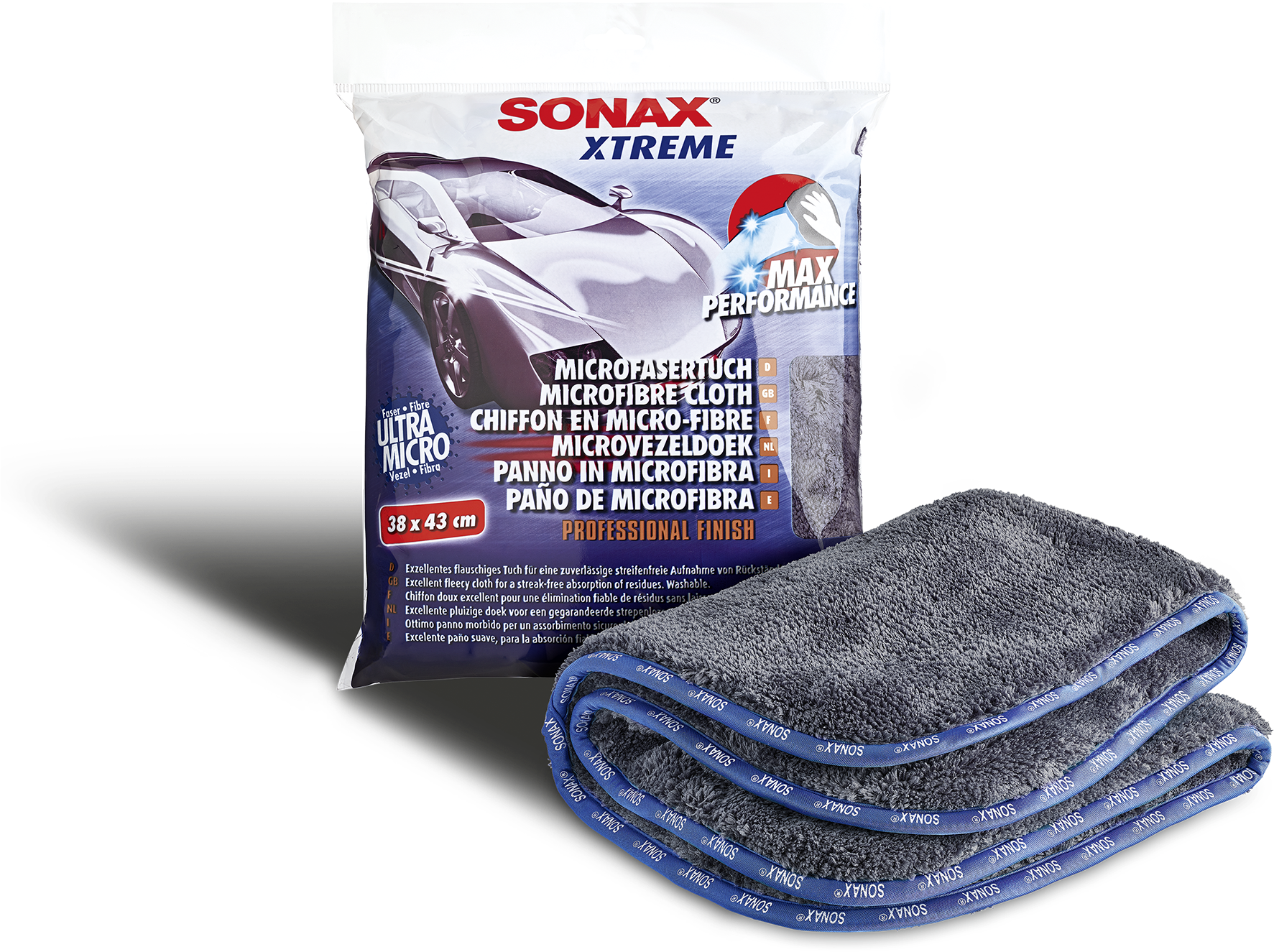 04163410 Sonax Xtreme Microfibre Cloth Professional - Sonax 04507000 Clipart (1772x1340), Png Download
