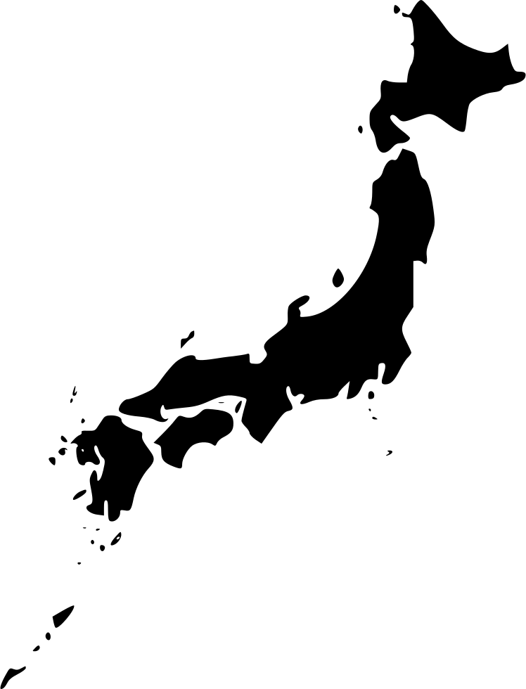 Png File Svg - Japan Map Black Clipart (748x980), Png Download
