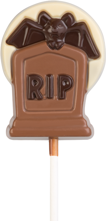 Lolly Halloween "gravestone" - Chocolate Clipart (800x800), Png Download