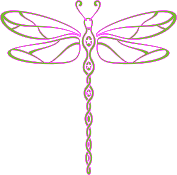 Small - Pink Dragonfly Clipart - Png Download (600x596), Png Download