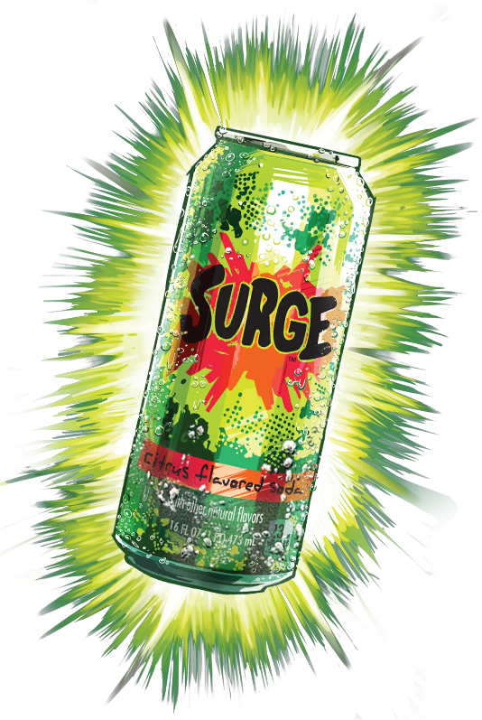 The Legendary Surge Soda Is Back - Surge Soda Clipart (534x797), Png Download