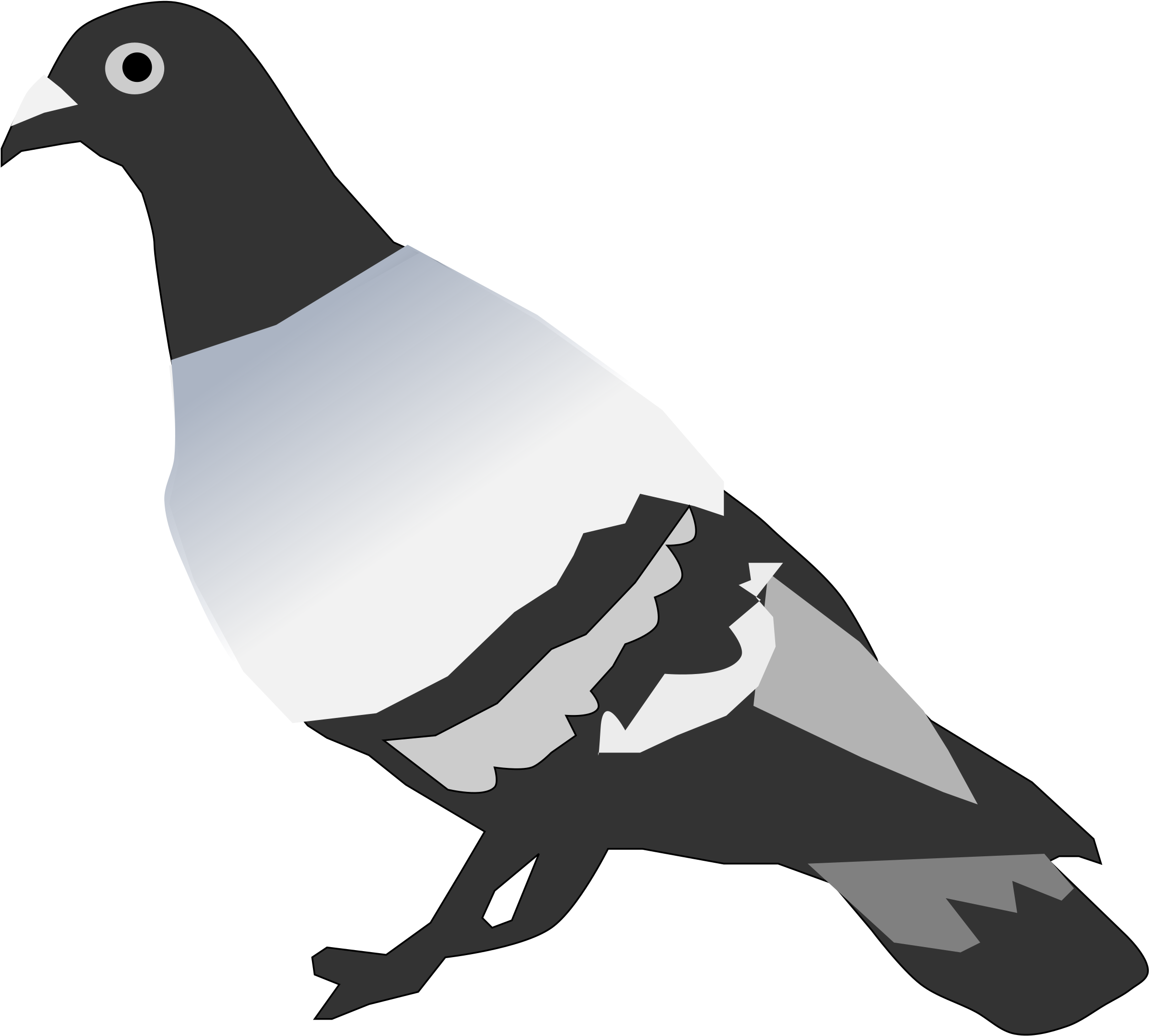 2400 X 2205 3 - Domestic Pigeon Clipart (2400x2205), Png Download