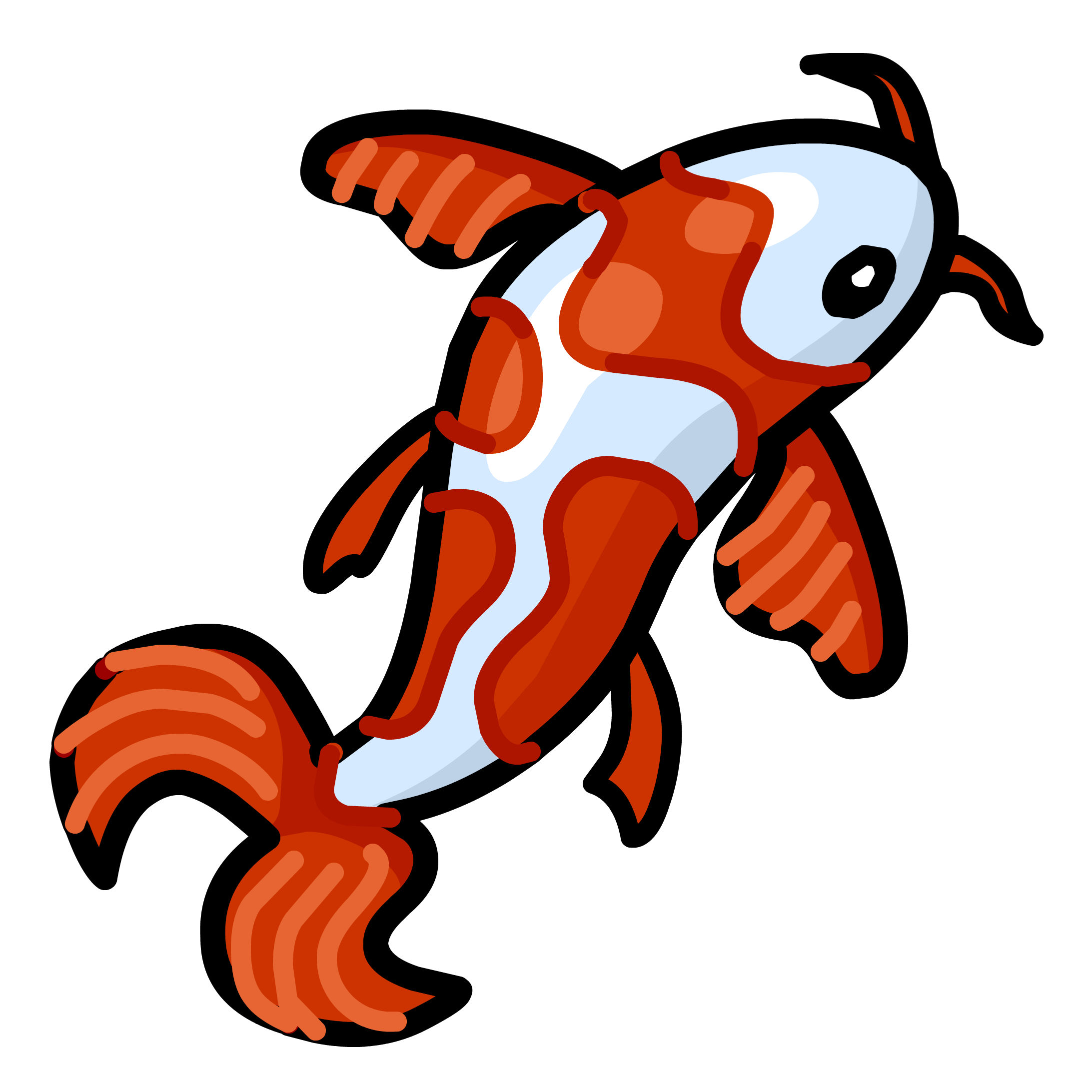 Koi Fish Png - Club Penguin Pins Clipart (2185x2185), Png Download