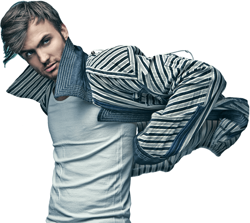 Guy Png Transparent Image - رجل يلبس ملابسه Clipart (800x715), Png Download