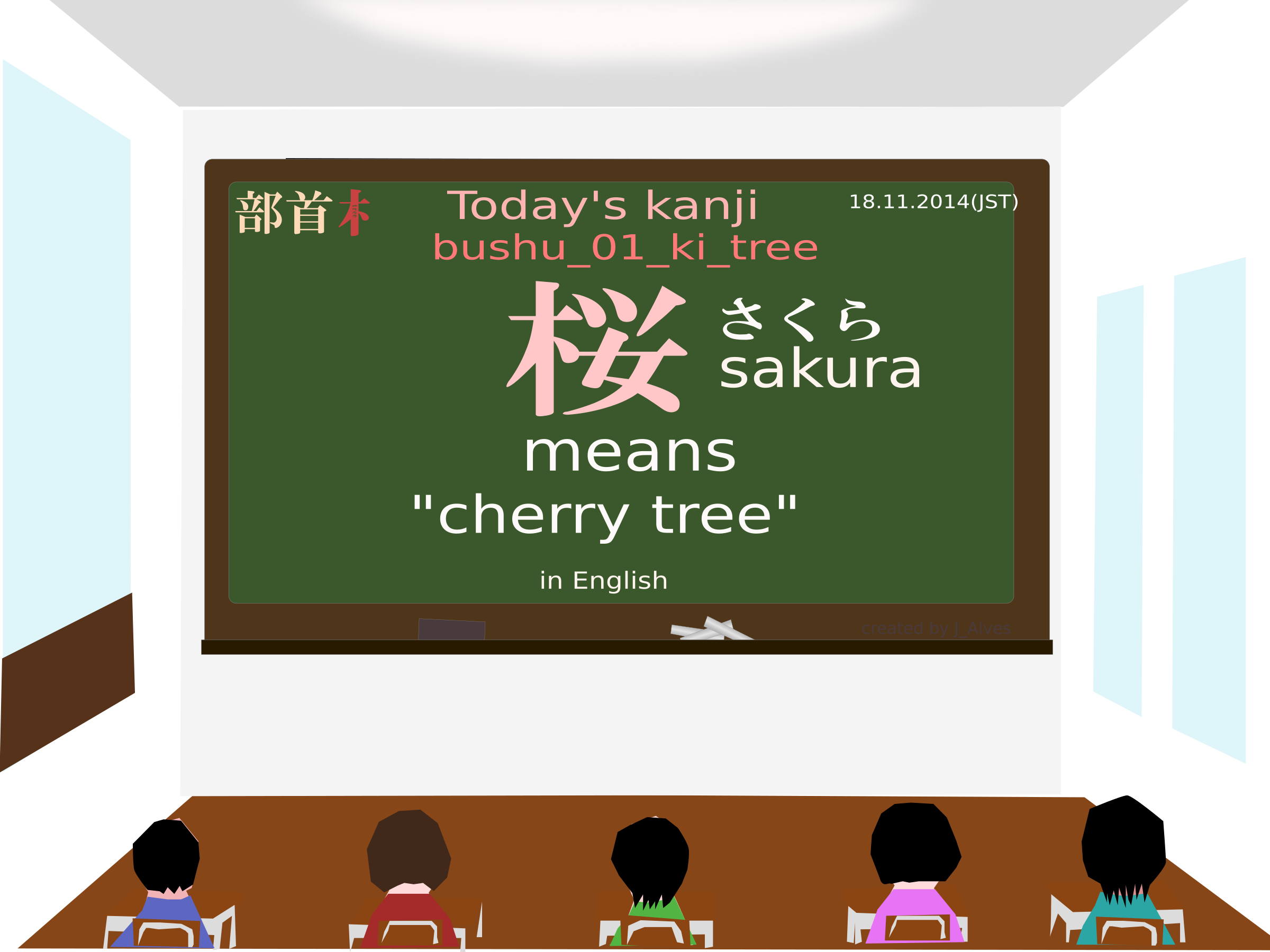 This Free Icons Png Design Of Today's Kanji 115 Sakura Clipart (2400x1800), Png Download