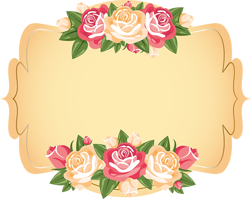 Rose Border Clipart - Unicorn Invitation Printable Template - Png Download (800x633), Png Download