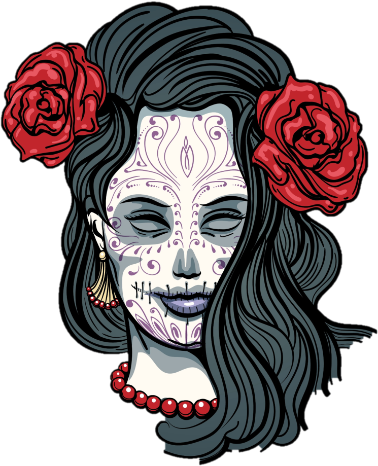 Dead Clipart Body Bag - Couple Day Of The Dead Drawing - Png Download (1023x1023), Png Download