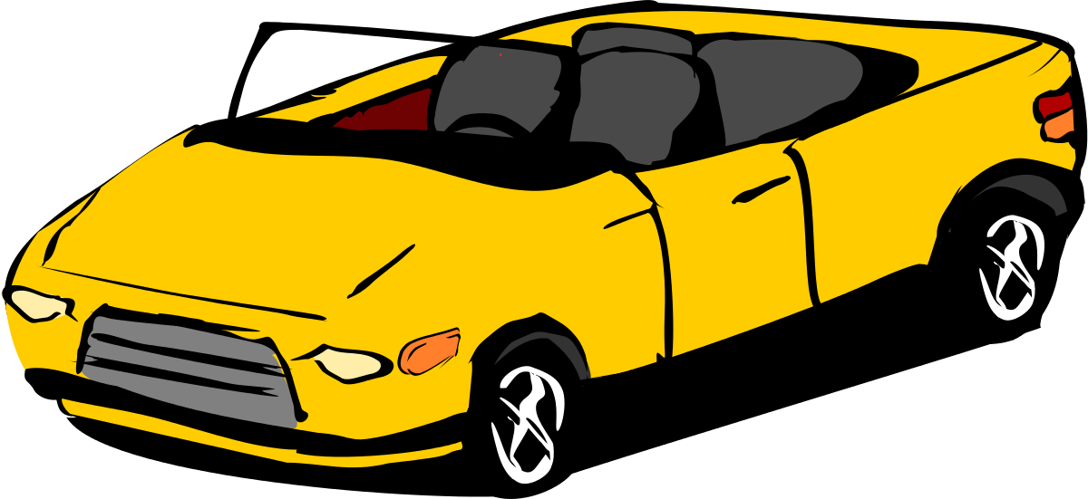 Classic Car Clip Art Cliparts - Convertible Clipart - Png Download (1200x551), Png Download