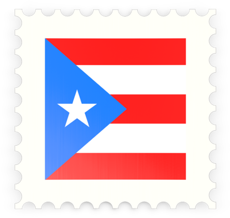 Illustration Of Flag Of Puerto Rico - Stamp Postage Png Puerto Rico Clipart (640x480), Png Download