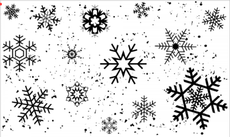 -25% Snowflakes Stamp - Снежинка Чб Clipart (800x800), Png Download