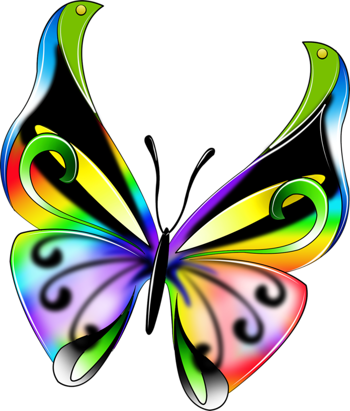 Mariposas Verdes, - Бабочка Клипарт На Прозрачном Фоне Clipart (682x800), Png Download