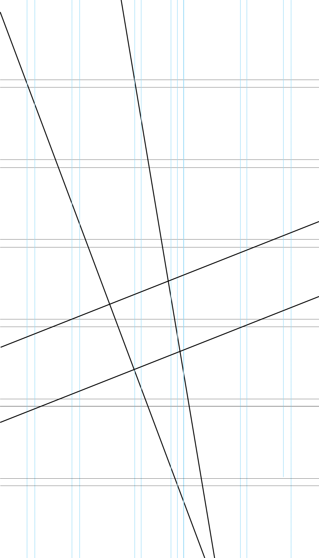 The Underlying Grid Used To Create The Layout And Hierarchy - Triangle Clipart (1030x1800), Png Download