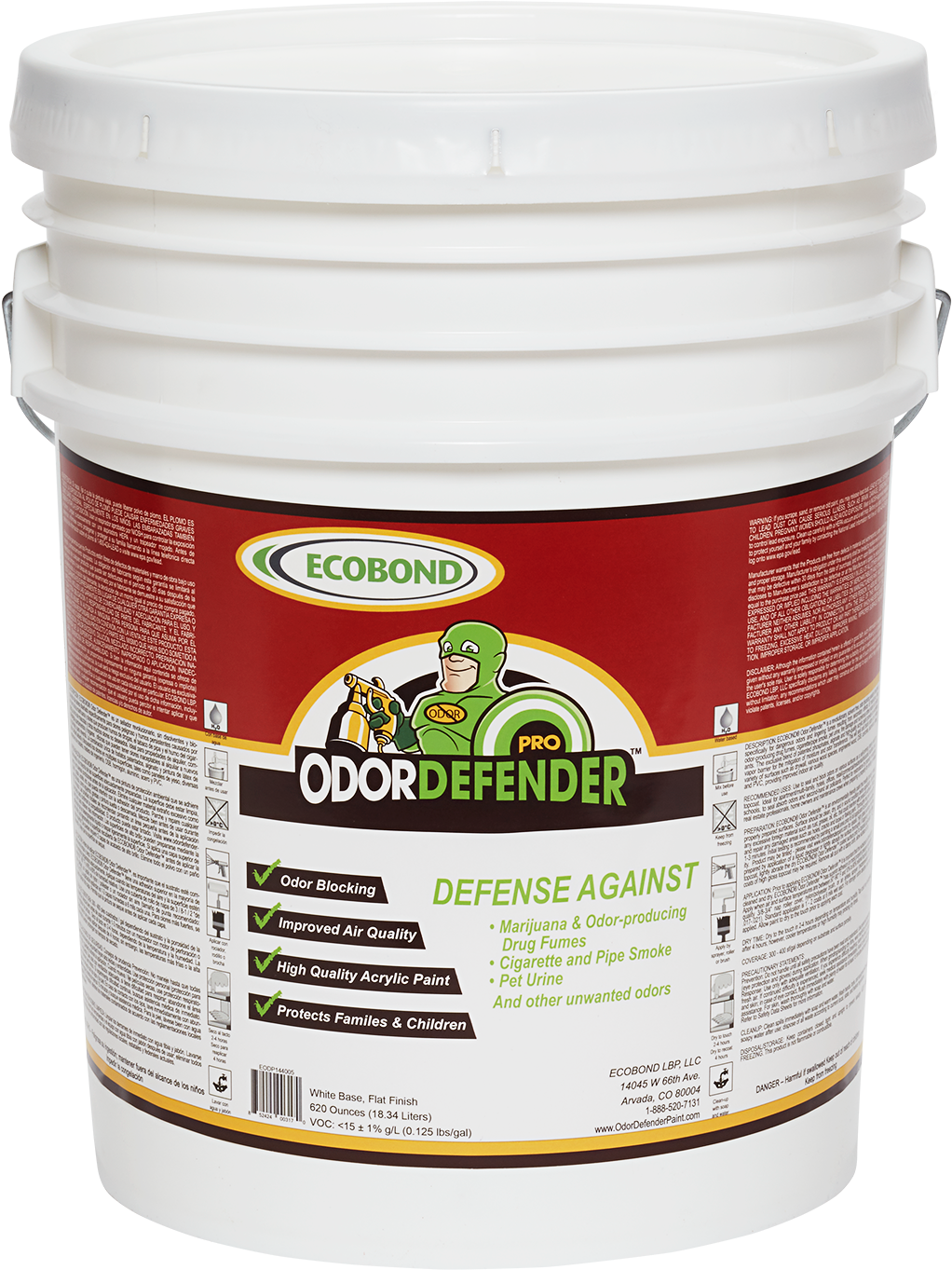 Ecobond® Odordefender® 5 Gallon - Ecobond Eldp Lead Defender Pro Clipart (1500x1500), Png Download